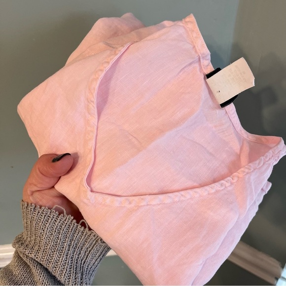 Women’s Match Point Lightweight Linen v neck pink top size medium - Picture 8 of 8